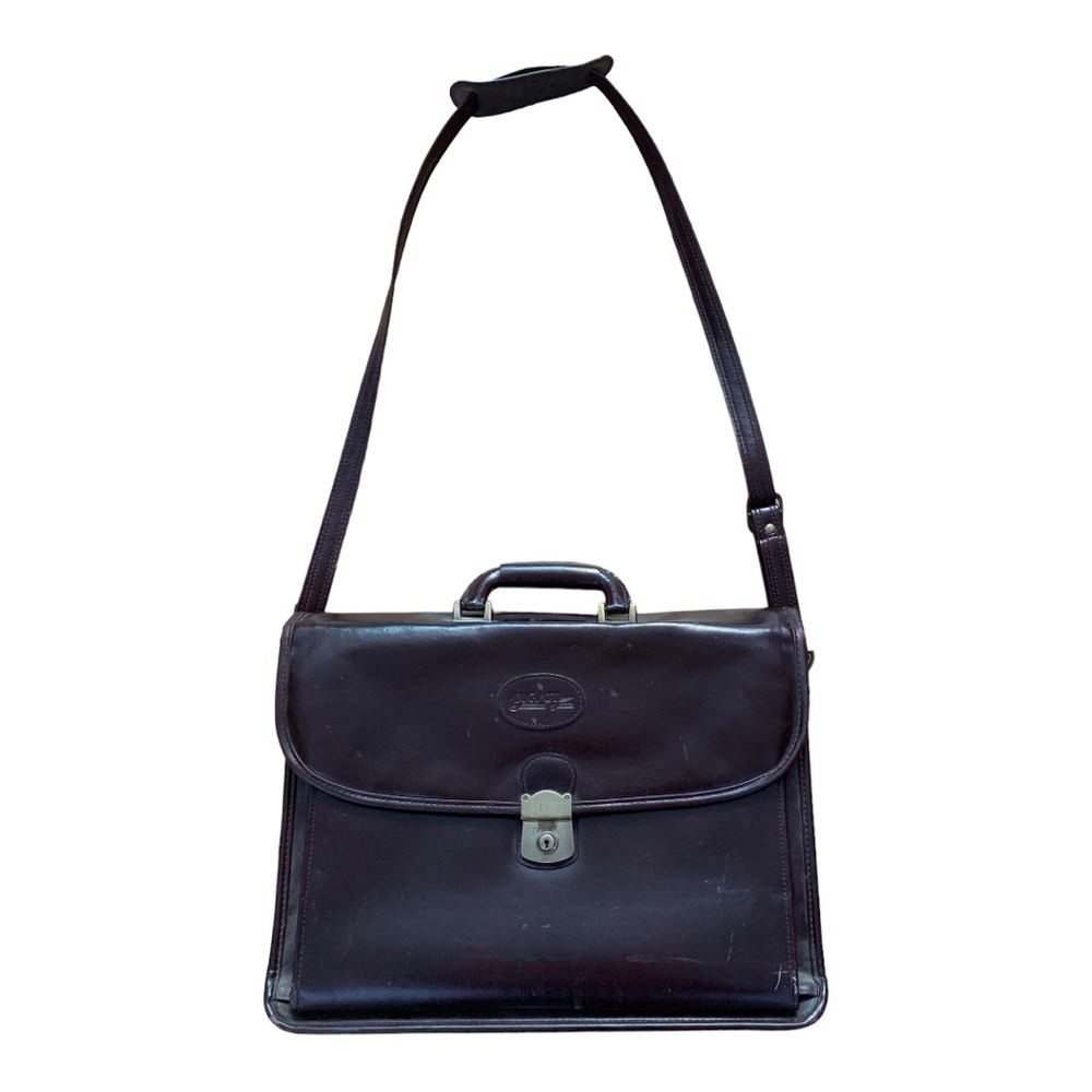 Bugatti leather briefcase Wine red color 16 x 12 inchs